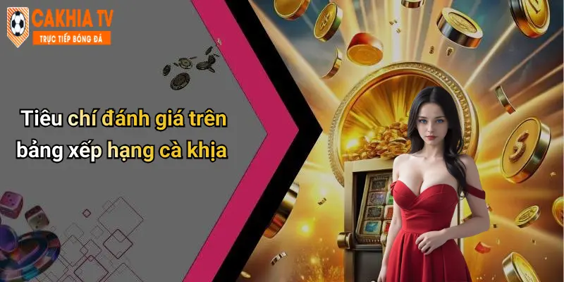 Tiêu chí đánh giá trên bảng xếp hạng cà khịa