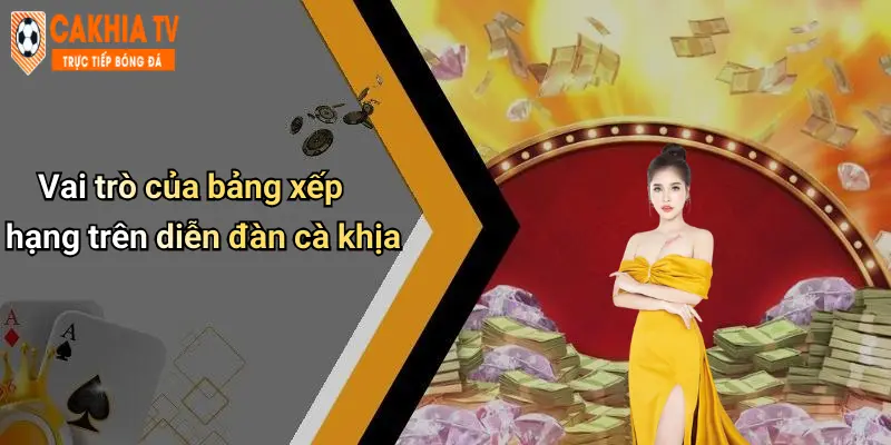 Vai trò của bảng xếp hạng trên diễn đàn cà khịa