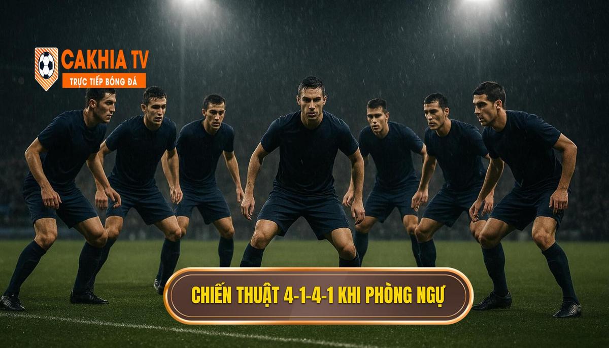 Nền tảng của 4-1-4-1 khi không có bóng