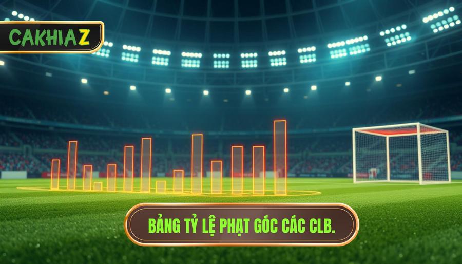 Bảng thống kê tỷ lệ phạt góc trung bình của các CLB hàng đầu